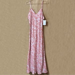 RESA Pink and Red Heart Midi Dress